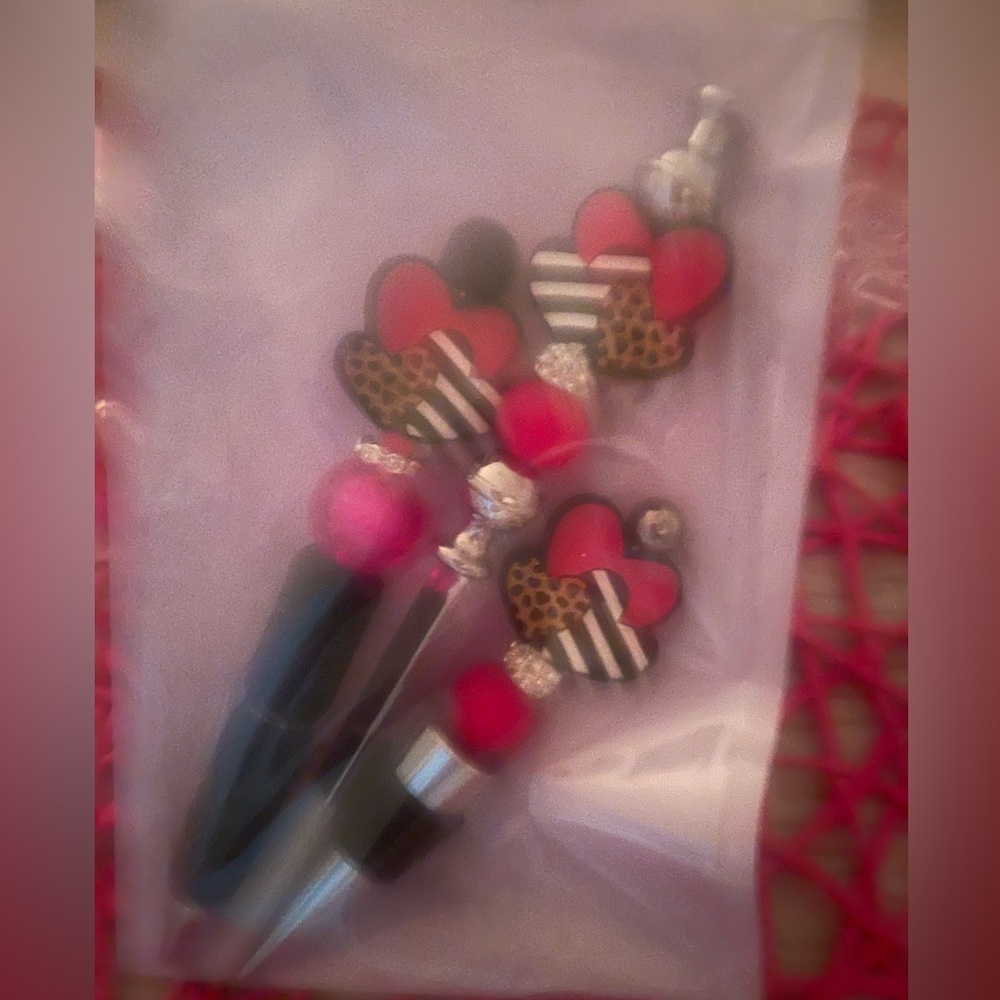 3 Pc Set - Heart Pen, Wine Topper and Letter Opener